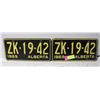 Image 1 : PAIR OF 1969 LICENSE PLATES