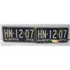 Image 1 : PAIR OF 1970 LICENSE PLATES