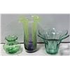 Image 1 : VINTAGE BLOWN GLASS VASE, GREEN RECYCLED GLASS