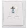 Image 1 : #246-NATURAL SKY BLUE TOPAZ & CZ PENDANT
