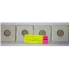Image 1 : 4 SILVER DIMES 1958, 1957, 1950 & 1949
