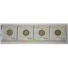 Image 2 : 4 SILVER DIMES 1947, 1948, 1949 & 1950