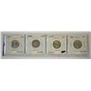 Image 2 : 4 SILVER DIMES 1937, 1946, 1958 & 1964