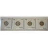 Image 2 : 4 SILVER DIMES 1940, 1941, 1942 & 1943