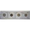 Image 2 : 4 SILVER DIMES 1952, 1953 NS’, 1953 SF & 1956