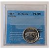 Image 1 : 1967 CCCS CERTIFIED PL-65 SILVER QUARTER