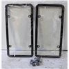 Image 1 : 2 PACK CLEAR CAR LCENSE PLATES SHIELDS FRAMES