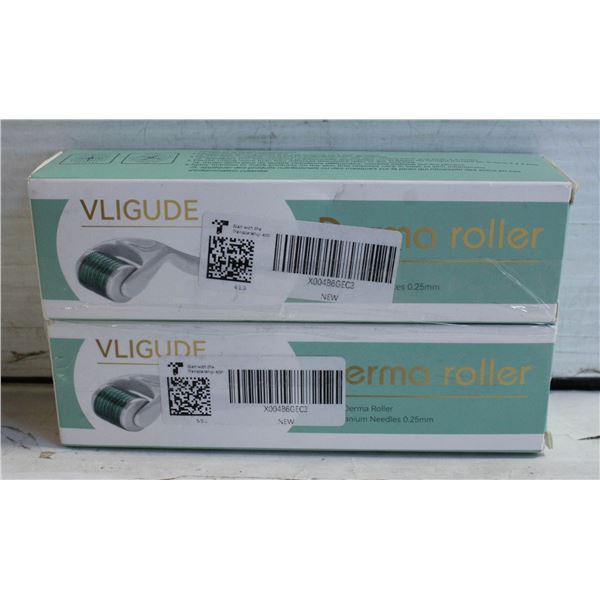 SET OF 2 VLIGUDE DERMAL ROLLER TITANIUM