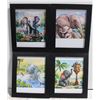 Image 1 : SET OF 4 ZEN COLOR ELEPHANT THEMED PICTURES