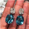 Image 1 : NEW PEACOCK COLOR CRYSTAL EARRINGS