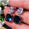 Image 2 : NEW PEACOCK COLOR CRYSTAL EARRINGS