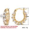 Image 2 : NEW U-SHAPED FULL INLAID STYLE EARRINGS