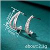Image 2 : NEW SIMPLE LINE INLAID STYLE EARRINGS