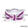 Image 2 : NEW SZ 7 RIBBON BOW STYLE CRYSTAL RING