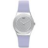 Image 1 : NEW WITH BOX SWATCH "IRONY" QUARTZ LADIES LILAC