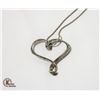 Image 1 : ITALIAN SILVER NECKLACE & HEART 18" 925