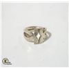 Image 1 : SILVER ABSTRACT KNOT RING SIZE 5-1/2 925
