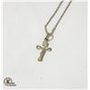 Image 1 : 19" SILVER NECKLACE & CROSS 925 INRI