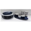 Image 2 : DINNERWARE STUDIO NOVA NAVY WHITE SET 37 PC