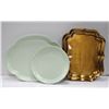 Image 1 : SERVE TRAYS, 2 MINT 1 BRASS LAQURE 3 PC