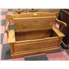 Image 1 : QUALITY SOLID OAK DEACONS BENCH WITH OPENING