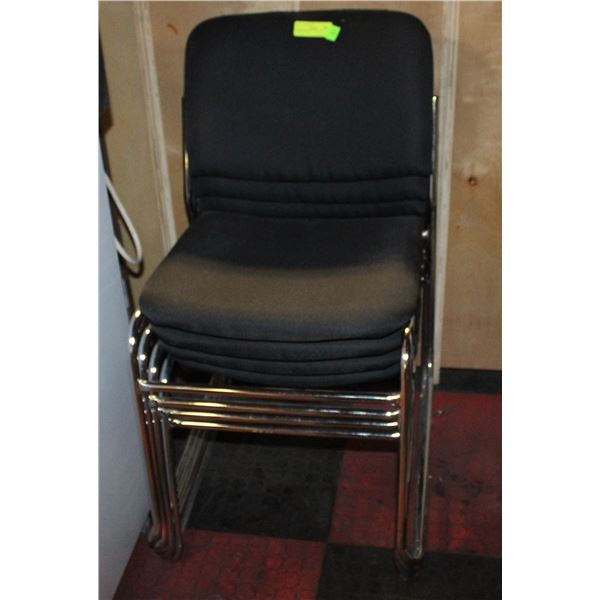 BAILIFF SEIZED 4 STACKABLE OFFICE CHAIRS