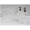 Image 1 : BATH VANITY SET NAUTICA CLEAR GLASS 5 PC