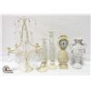 Image 1 : C&LE CH&ELER, VASE, CRYSTAL C&LE HOLDER, CLOCK 5