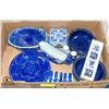 Image 1 : FLORAL COBALT SERVE SET 12 PC