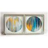 Image 1 : LOT OF 2 FRAMED PICTURES 13.5" X 13.5"