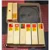 Image 1 : VINTAGE PROJECTOR AND REELS 2 BOX LOT