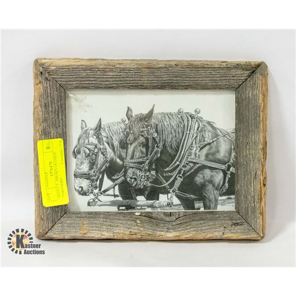 ARTIST E. BROWN FRAMED "PARTNERS"