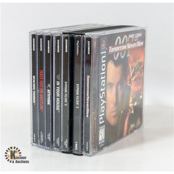 LOT OF 7 PLAYSTATION GAMES ASSORTMENT
