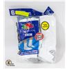 Image 1 : WHITE CREW SOCKS 6-12 SIZE 6-PACK FRUIT OF LOOM