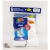 Image 1 : WHITE CREW SOCKS 12-16 SIZE 6-PACK FRUIT OF LOOM
