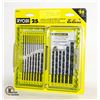 Image 1 : NEW RYOBI 25PC DRILL BIT SET 3X LONGER LIFE