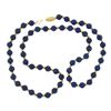 Image 4 : Vintage 25" Long Round Blue Lapis Bead Strand Necklace w/ 14k Gold Balls & Clasp