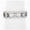 Image 2 : 18k White Gold 1.44 ctw Round Brilliant Diamond Open Center Eternity Band Ring