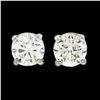 Image 2 : NEW Classic 14k White Gold .75 ctw Round Brilliant Diamond Prong Set Stud Earrin