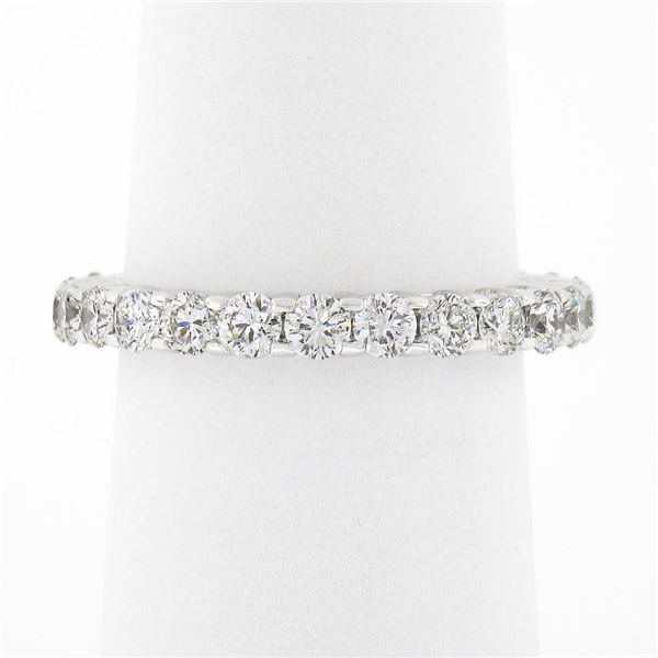 Classic 14k White Gold 1.60 ctw Shared Prong Set Round Diamond Eternity Band Rin