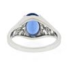 Image 7 : NEW 14k White Gold 1.91 ctw Violet Blue Oval Tanzanite w/ Open Work Sides Ring