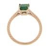 Image 9 : New 14k Gold 1.43 ctw GIA Octagonal Prong Green Emerald Solitaire Engagement Rin