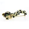Image 4 : Vintage 18k Gold Detailed Enamel w/ Diamond Spotted Leopard Panther Brooch Pin