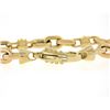 Image 5 : Estate Unisex 14K Gold Long 9" Beaded Sections & Open Cable Link Chain Bracelet