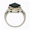 Image 8 : Antique Art Deco 14K White & Rose Gold Black Onyx Etched Milgrain Filigree Ring