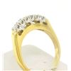 Image 4 : 14k Two Tone Solid Gold 0.60 ctw Band Ring with 6 Brilliant Round Diamonds