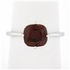 Image 1 : NEW 14k White Gold 2.5 ctw Cushion Rhodolite Garnet Prong Open Work Solitaire Ri
