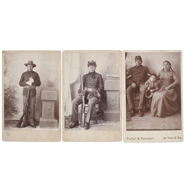 Ca. 1890's Sioux U.S. Soldier Photos by Fansler