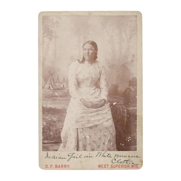 David F. Barry (1854-1934) Indian Girl White Dress