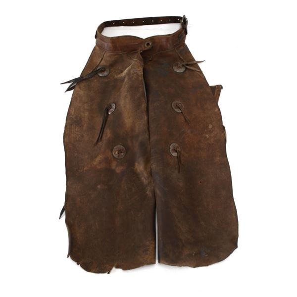 Vintage Western Boyd Batwing Leather Chaps
